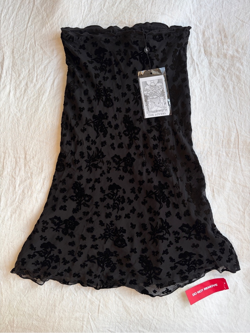 NWT Realisation Par Bea Silk Velvet Bias Midi Skirt Black - Picture 7 of 13